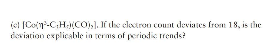 Solved Draw plausible structures and give the electron count | Chegg.com