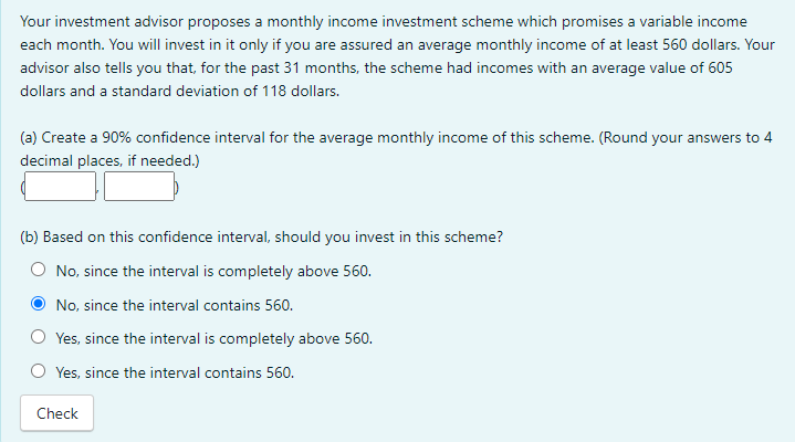 Solved Your investment advisor proposes a monthly income | Chegg.com