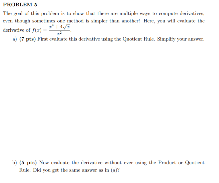 Solved PROBLEM 5 The goal of this problem is to show that | Chegg.com
