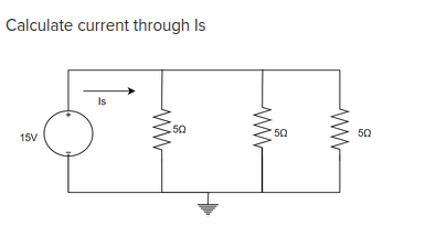 Solved Calculate current through Is | Chegg.com