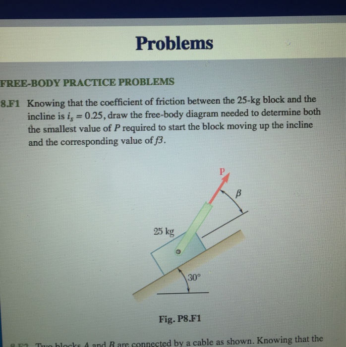 Solved Pröblems FREE-BODY PRACTICE PROBLEMS 8.F1 Knowing | Chegg.com