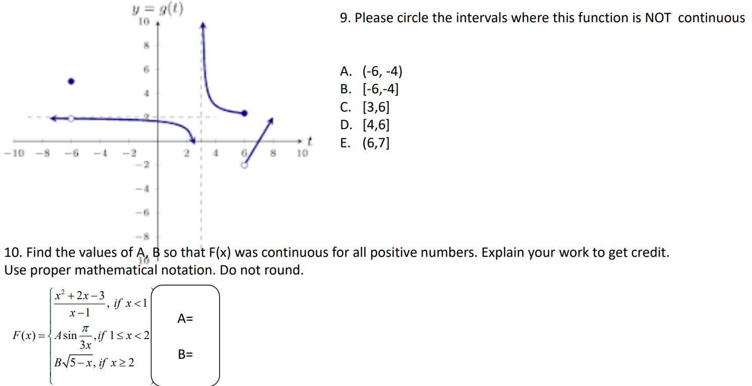 Solved 9. Please circle the intervals where this function is | Chegg.com