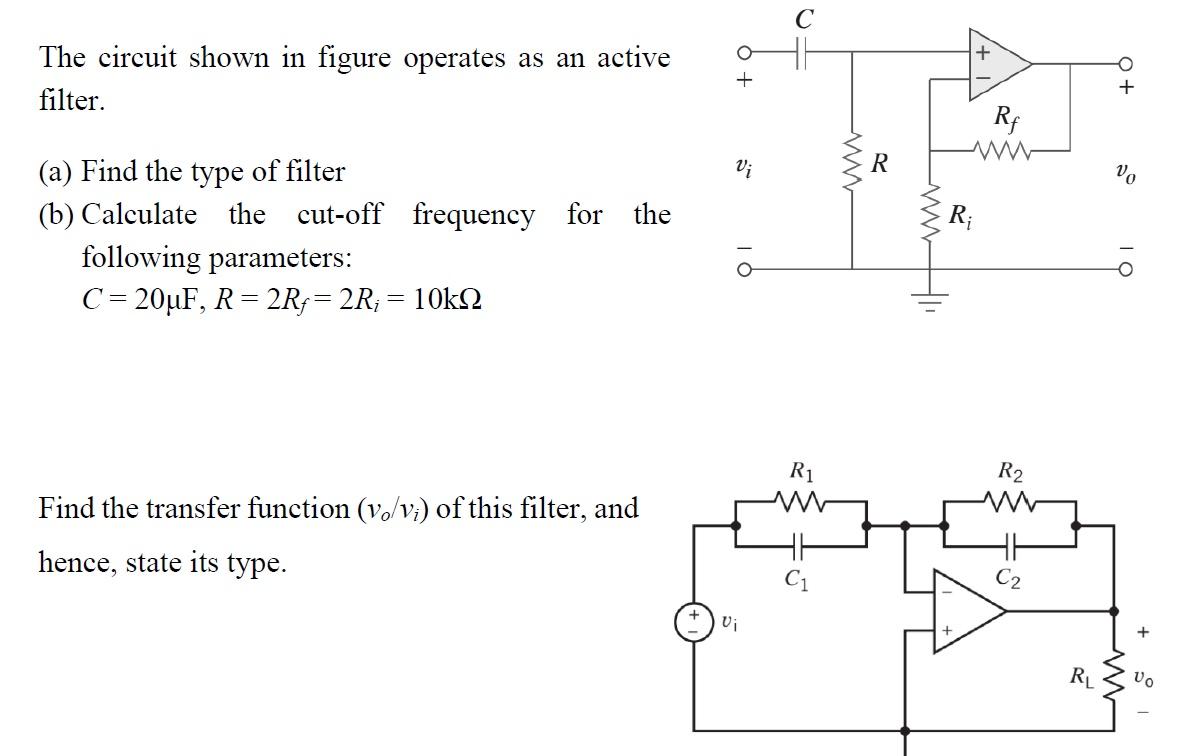 Solved The circuit shown in figure operates as an active | Chegg.com