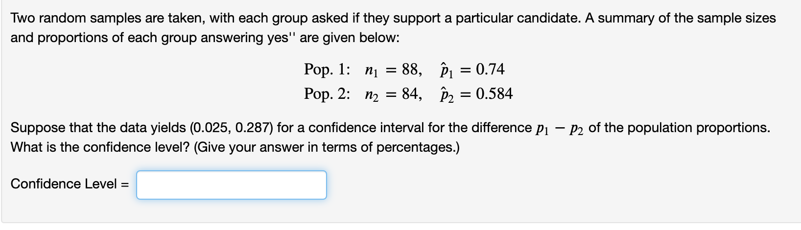 Solved Two random samples are taken, with each group asked | Chegg.com