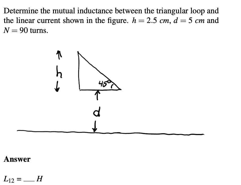 Solved Determine The Mutual Inductance Between The | Chegg.com