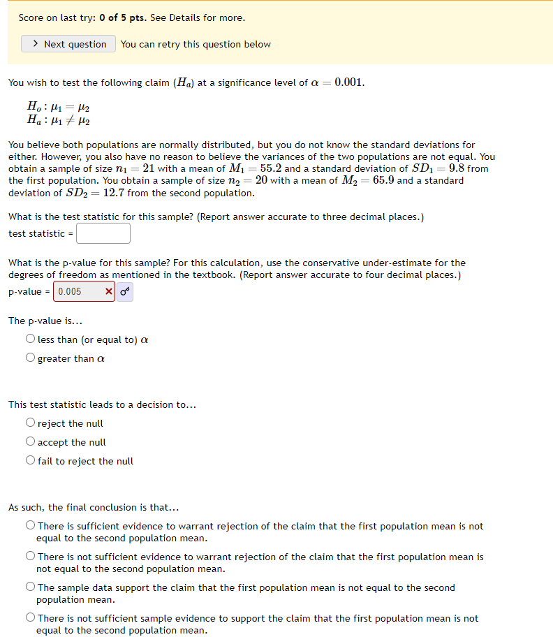 Solved Score on last try: 0 of 5 pts. See Details for more. | Chegg.com