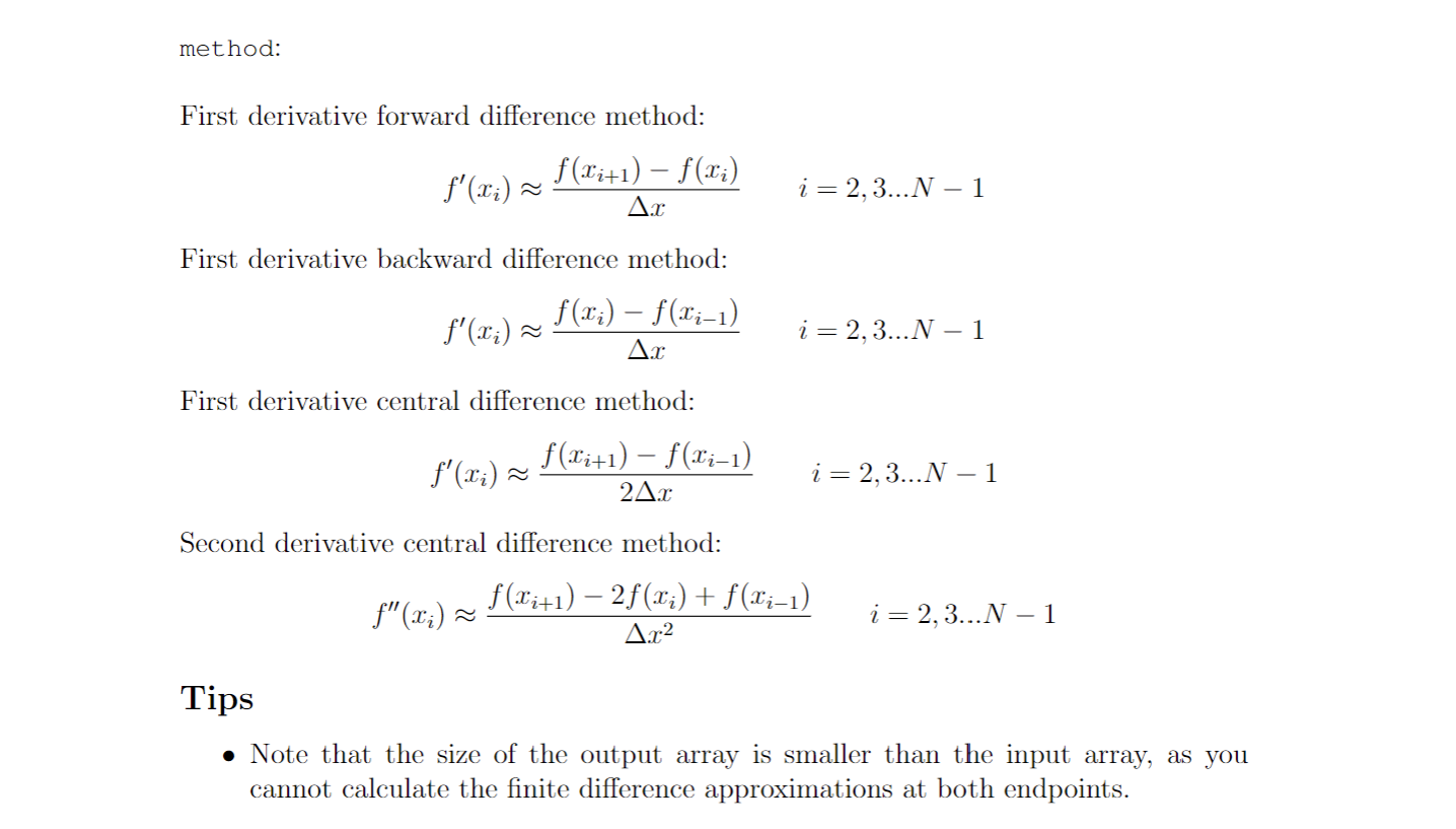 Solved 1 Finite Difference Basics 1.1 Finite Difference | Chegg.com