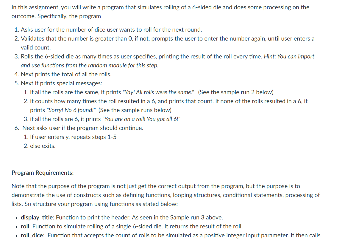Solved In this assignment, you will write a program that | Chegg.com