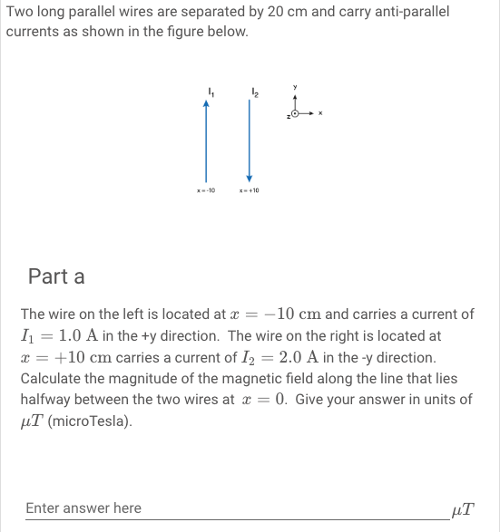 Solved Two Long Parallel Wires Are Separated By 20 Cm And Chegg Solved Two Long Parallel Wires Are Separated By 20 Cm And Chegg
