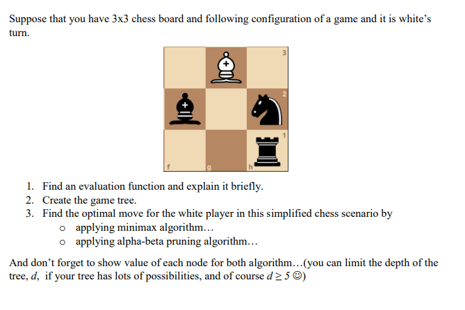 Solved Suppose that you have 3×3 chess board and following | Chegg.com
