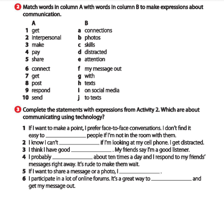 Solved Match words in column A with words in column B to | Chegg.com
