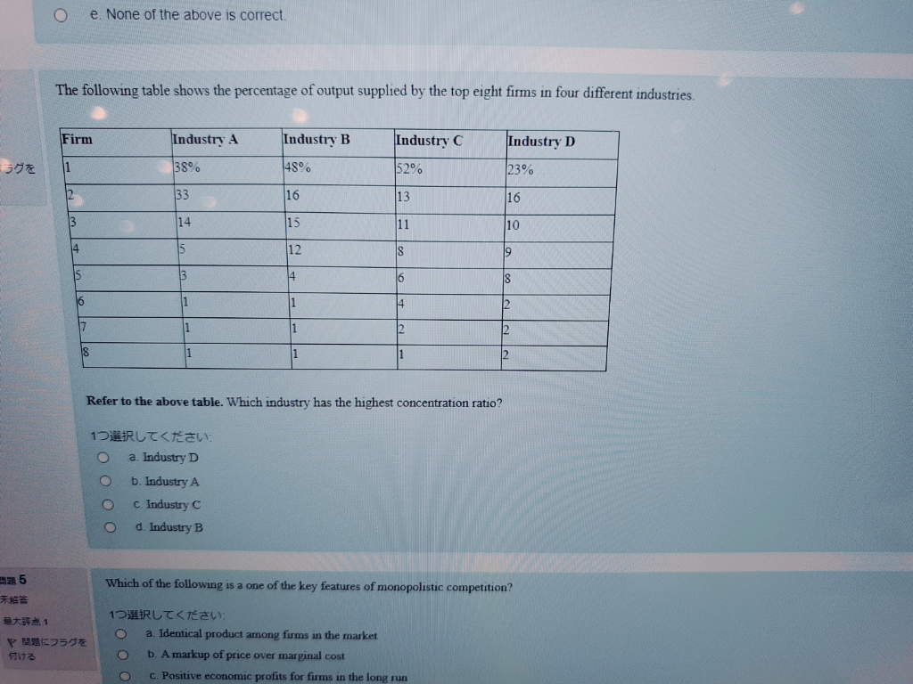 Solved O E None Of The Above Is Correct The Following Chegg Com