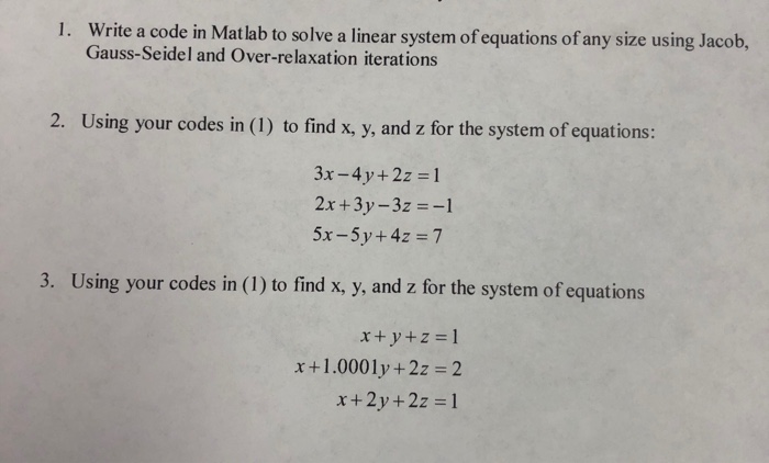 Solved Please post screen shot of the MATLAB code. For | Chegg.com