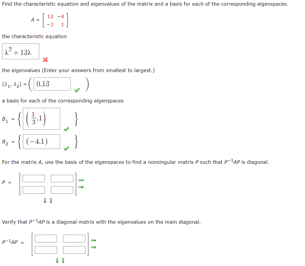 Solved Find the characteristic equation and eigenvalues of | Chegg.com