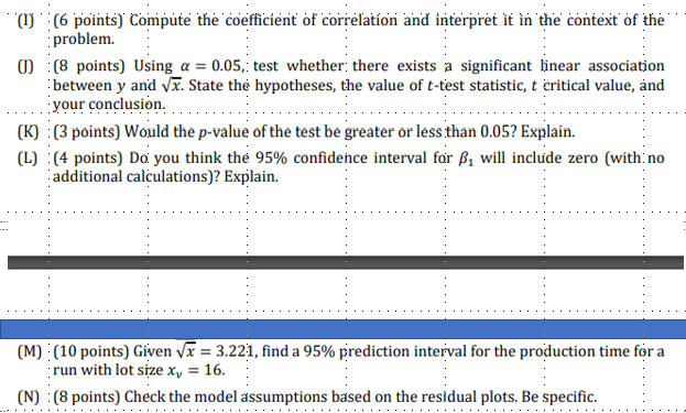 Solved Now, a linear regression model was fitted to the | Chegg.com