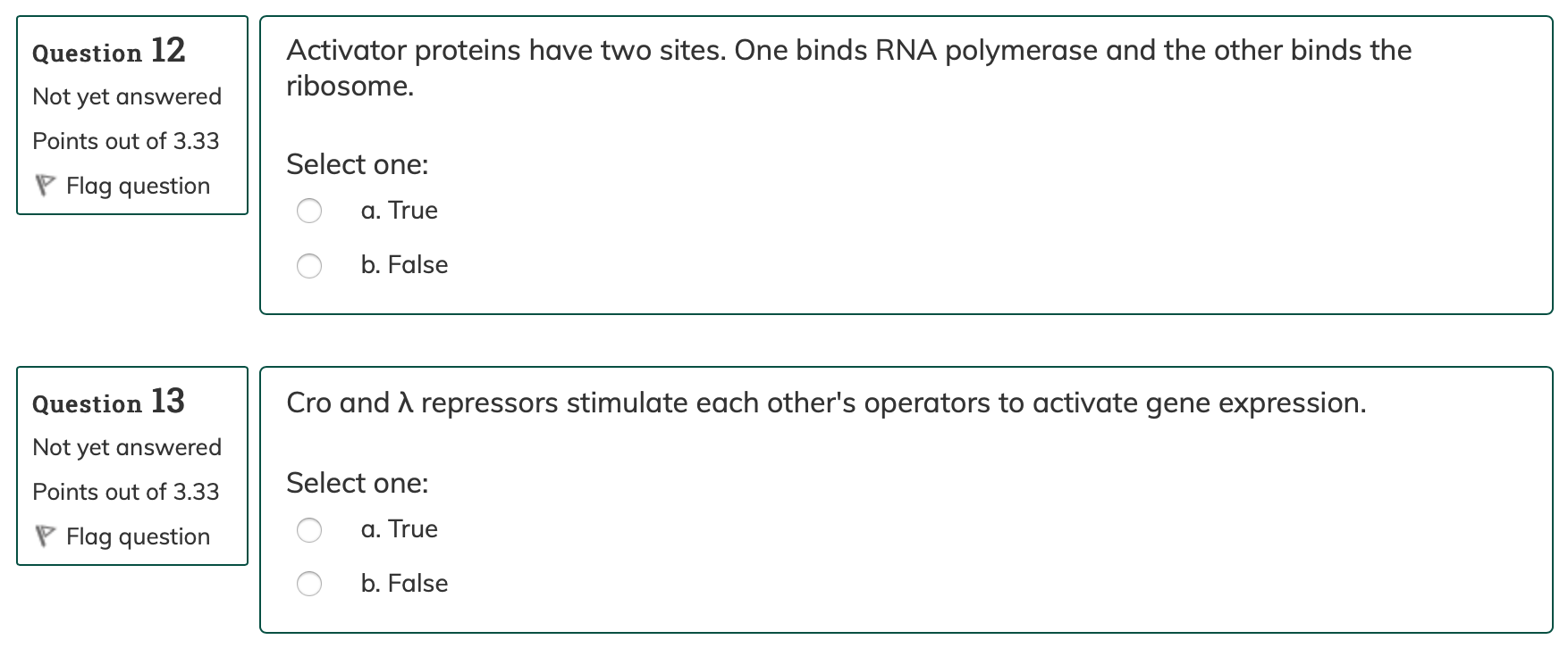 Solved Activator proteins have two sites. One binds RNA | Chegg.com