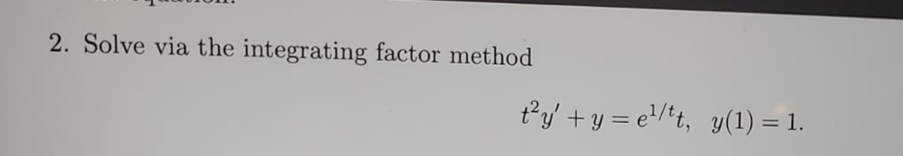 Solved Please I need help with this differential equation | Chegg.com