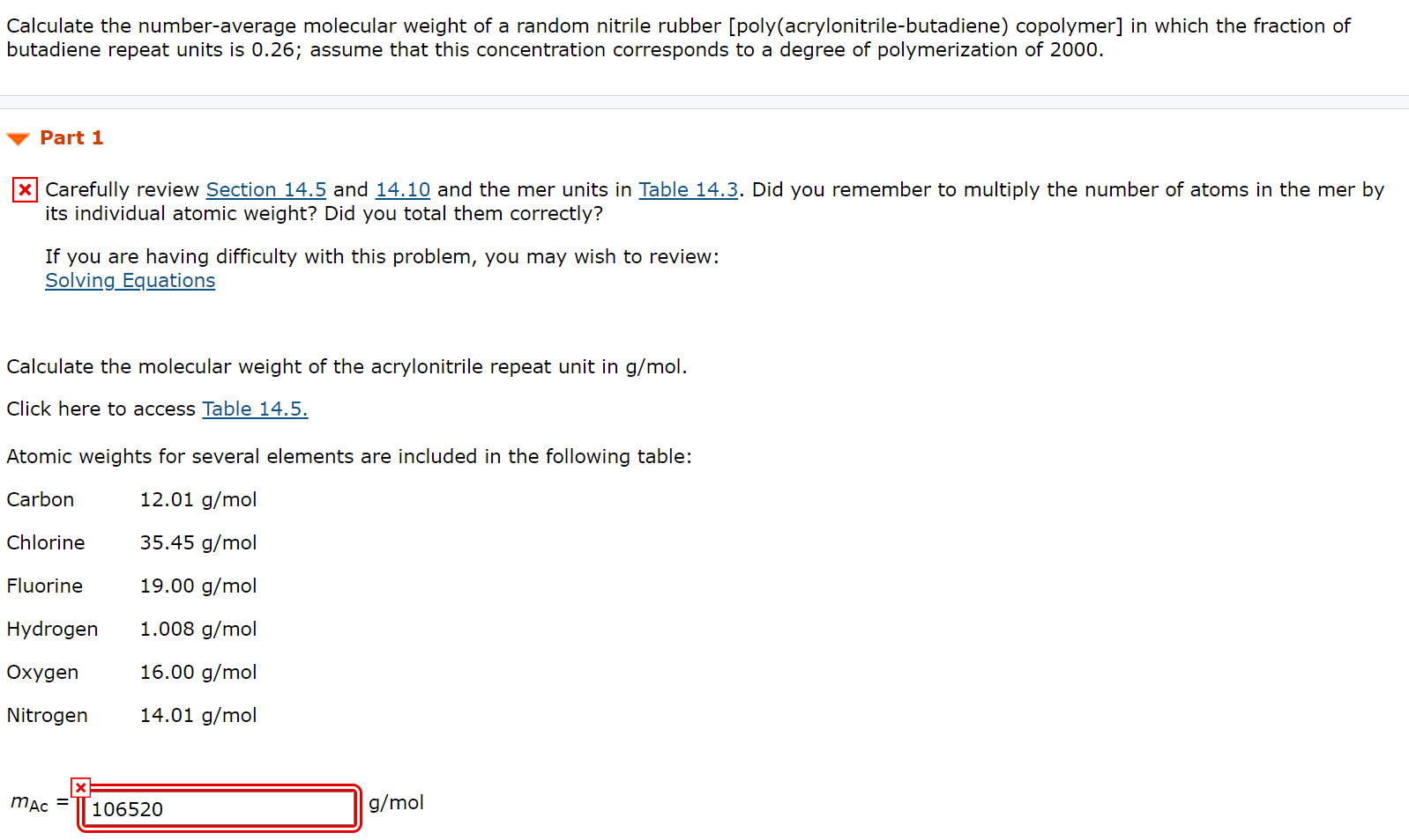 Solved Calculate the numberaverage molecular weight of a