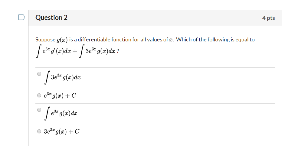 Solved D Question 2 4 Pts Suppose G X Is A Differentiable