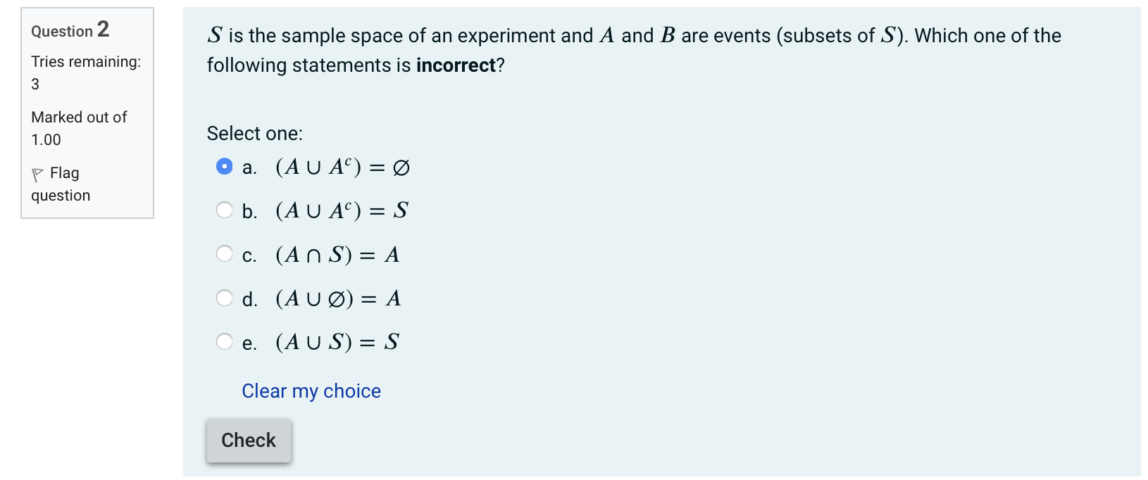 Solved Question 2 S is the sample space of an experiment and | Chegg.com