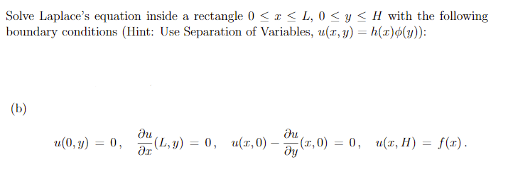 Solved Solve Laplace's Equation Inside A Rectangle 0 | Chegg.com