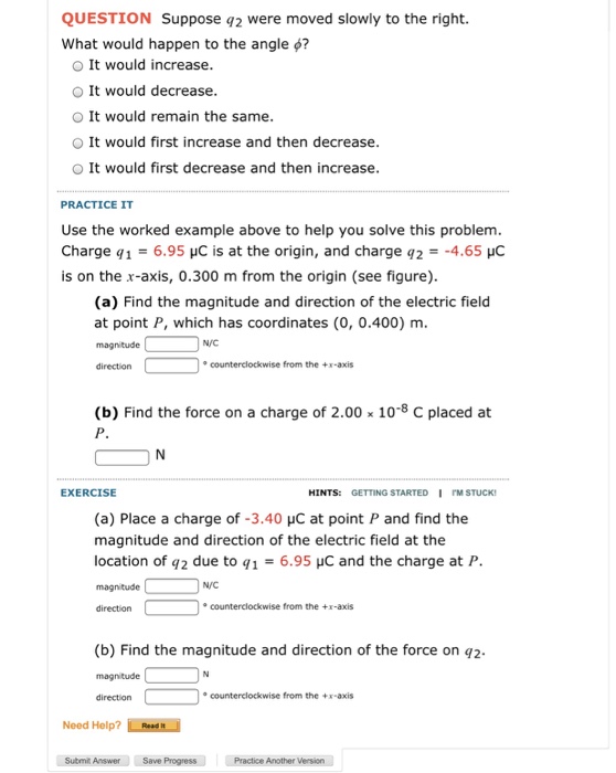 Solved EXAMPLE 15.5 Electric Field Due to Two Point Charges | Chegg.com