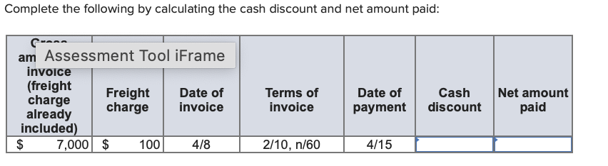 Solved Complete The Following By Calculating The Cash | Chegg.com