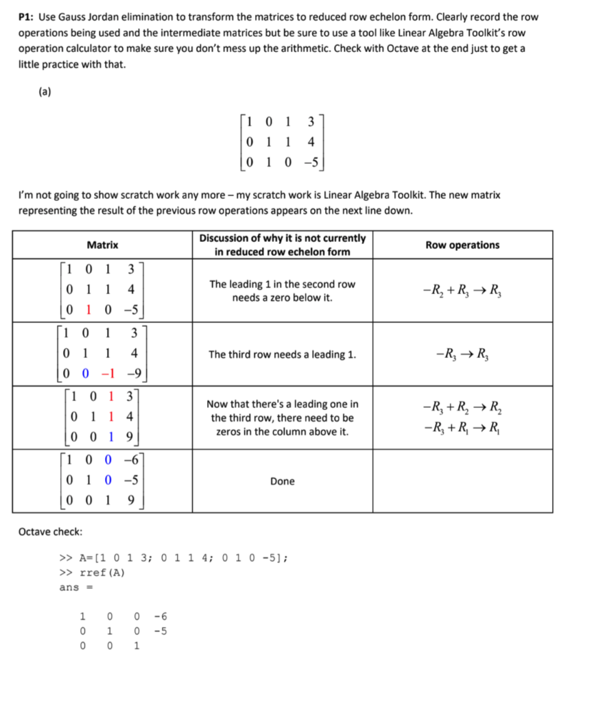 linear algebra toolkit reduced row echelon