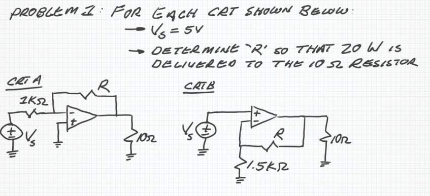 Solved PROBLEM II: FOR EACH CRT SHOWN BELOW: →Vs=5v → DETER | Chegg.com