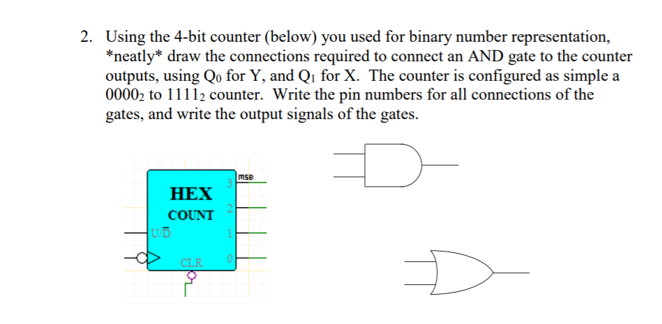 2. Using the 4-bit counter (below) you used for | Chegg.com