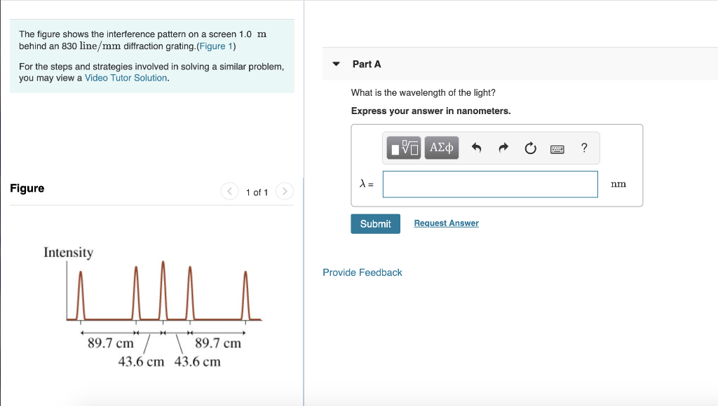 Solved The figure shows the interference pattern on a screen | Chegg.com