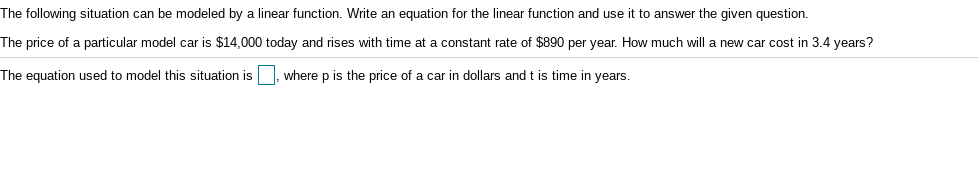 Write a linear model calculator picture