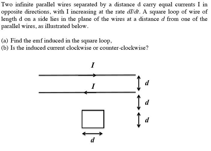 solved-two-infinite-parallel-wires-separated-by-a-distance-d-chegg