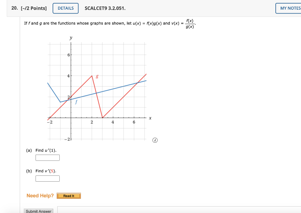 Solved 20. [-12 Points] DETAILS SCALCET9 3.2.051. MY NOTES | Chegg.com