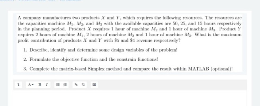 Solved A company manufactures two products X and Y, which | Chegg.com