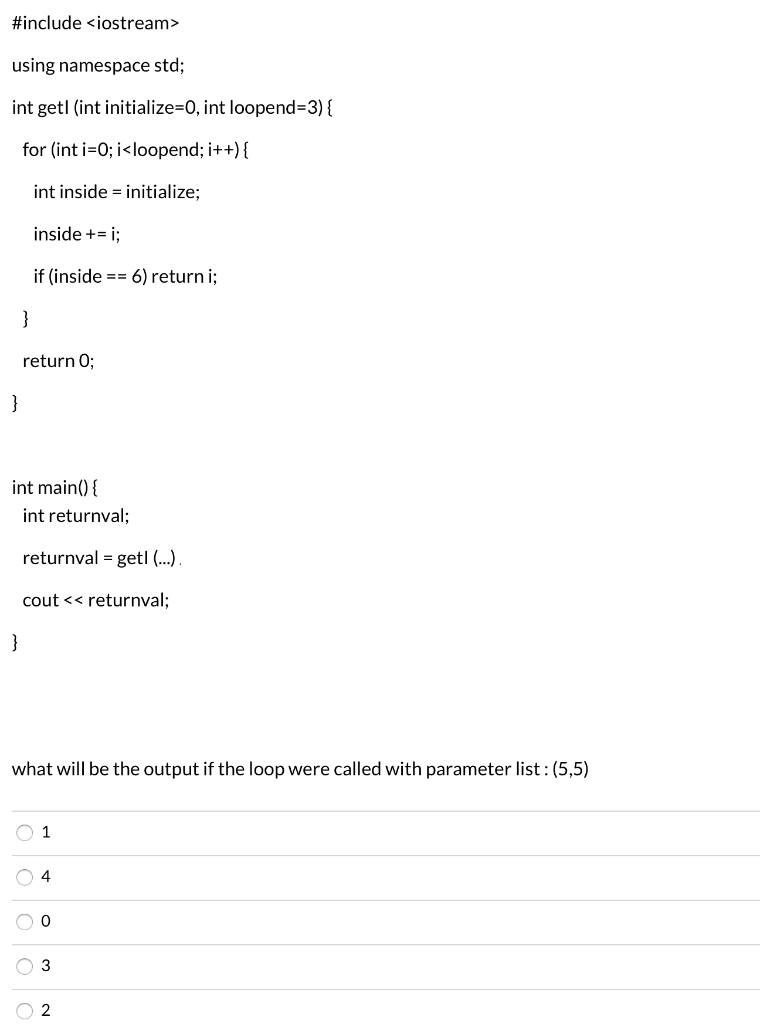 Solved #include using namespace std; int getl (int | Chegg.com