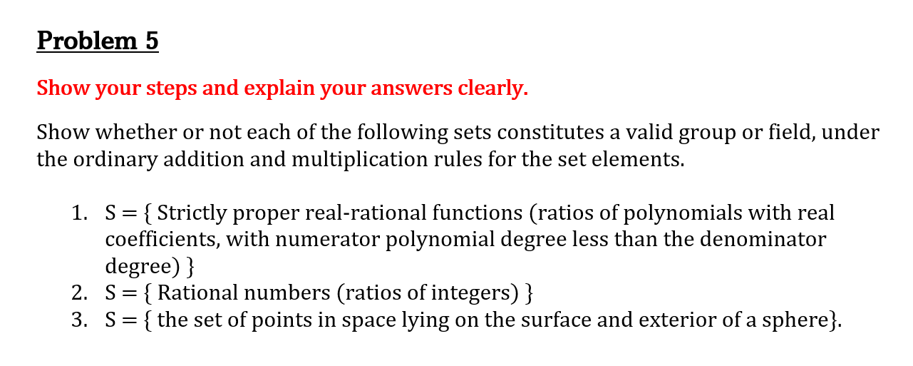 Solved Problem 5 Show your steps and explain your answers | Chegg.com