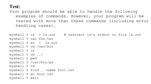 Solved a A simple shell is a C program that supports shell | Chegg.com