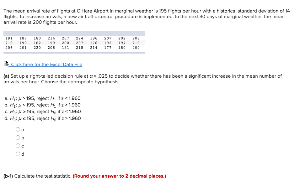 The Mean Arrival Rate Of Flights At O Hare Airport In Chegg Com