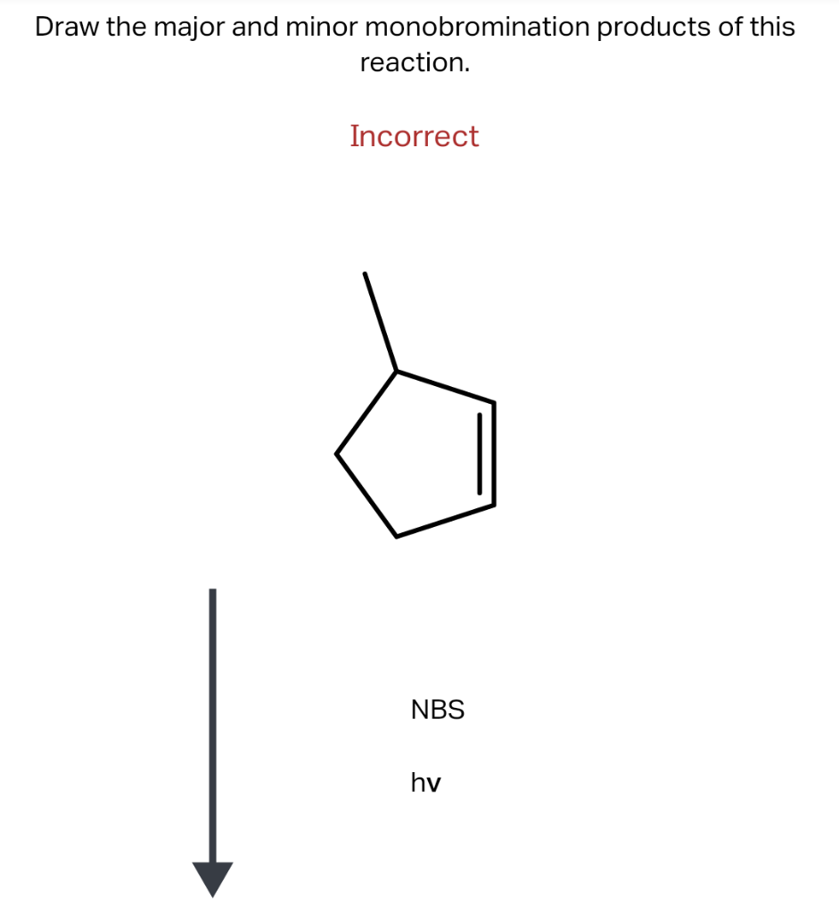 Solved Draw the major and minor monobromination products of