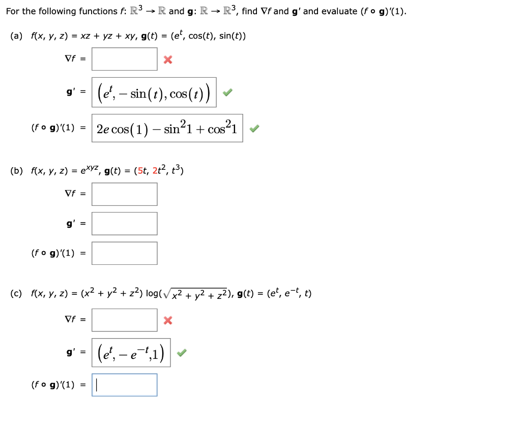 Solved For The Following Functions F R3 → R And G R → R3