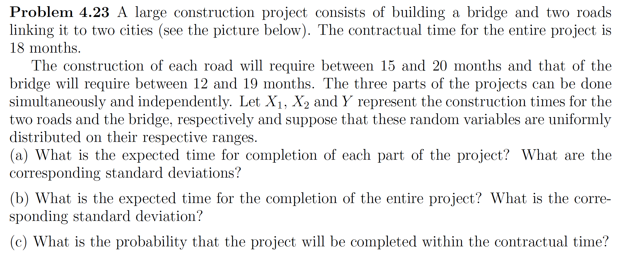Solved Problem 4.23 A large construction project consists of | Chegg.com