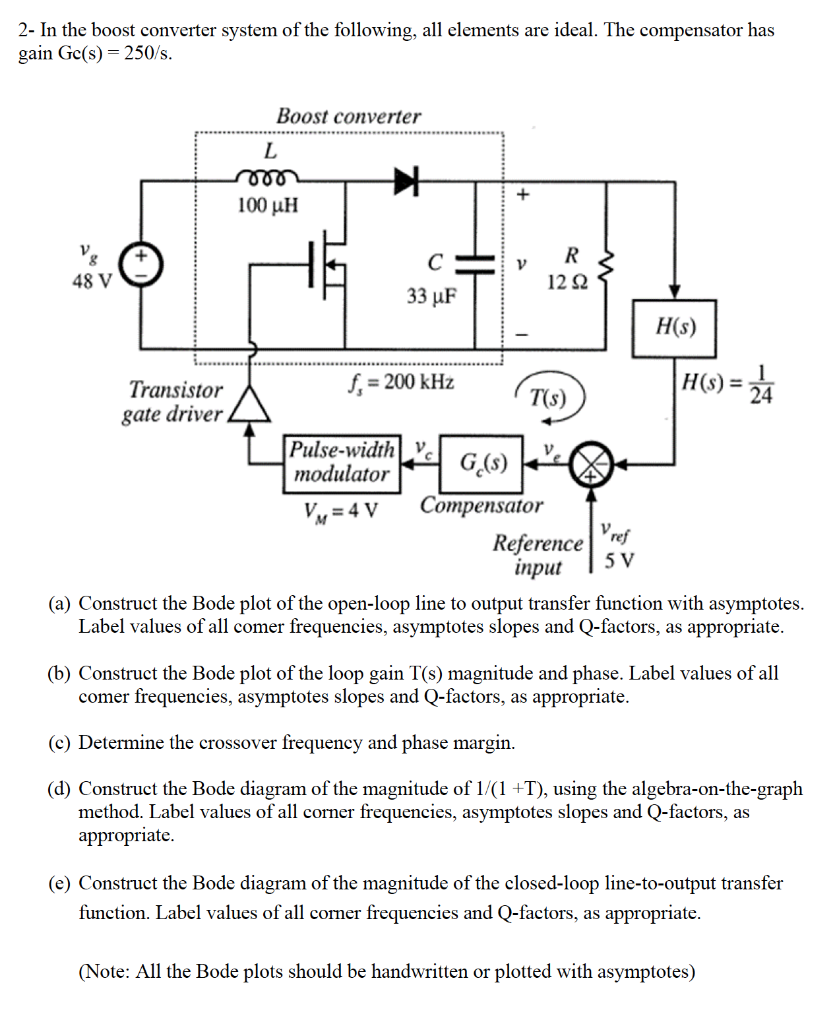 2- In The Boost Converter System Of The Following, | Chegg.com