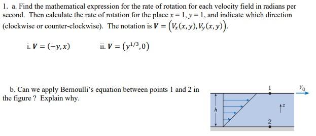 Solved 1. a. Find the mathematical expression for the rate | Chegg.com