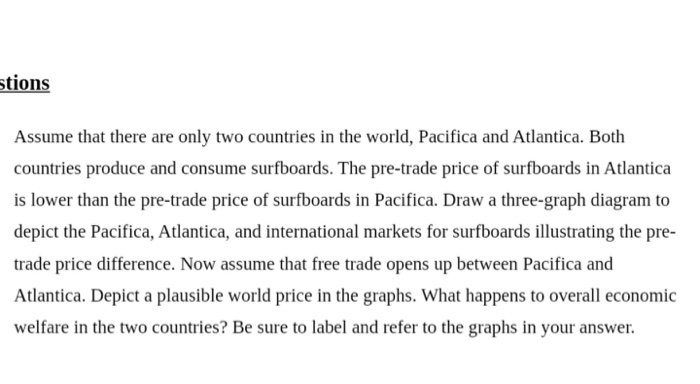 Solved tions Assume that there are only two countries in the | Chegg.com