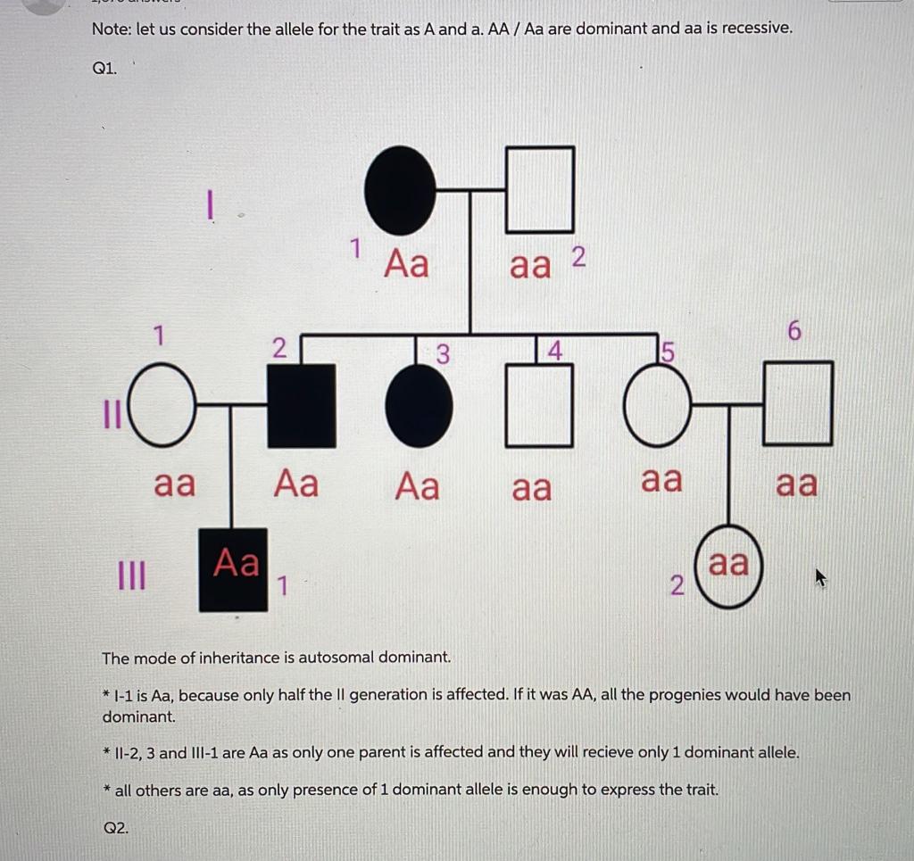 Solved Note: let us consider the allele for the trait as A | Chegg.com