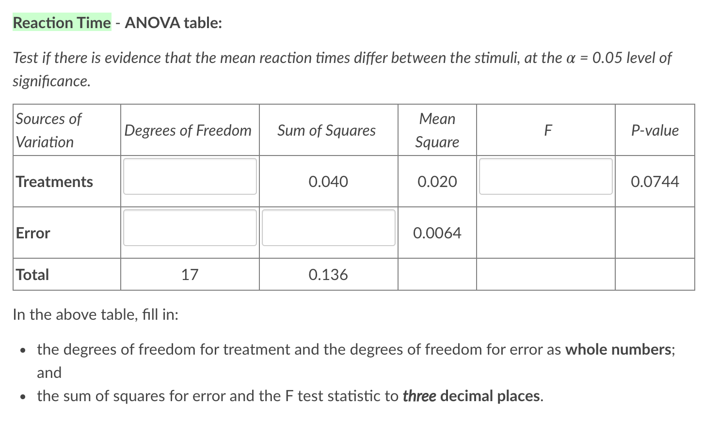 Solved Reaction Time Questions 13 17 Will Use The Following 1878