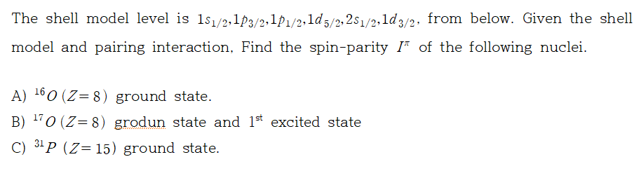 Solved The shell model level is | Chegg.com