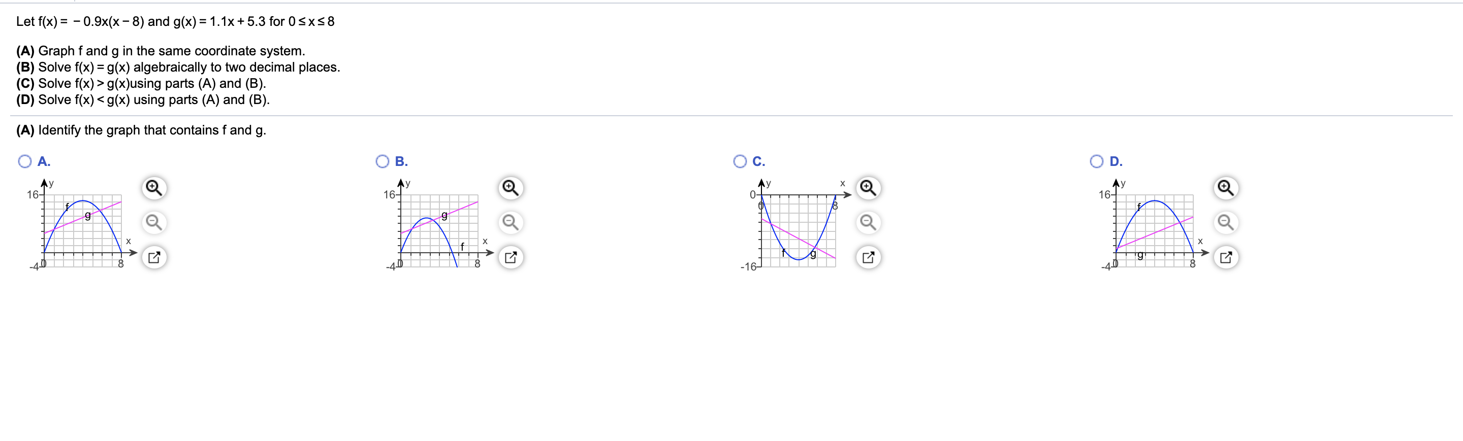 Solved Let F X 0 9x X 8 And G X 1 1x 5 3 For 0 Chegg Com