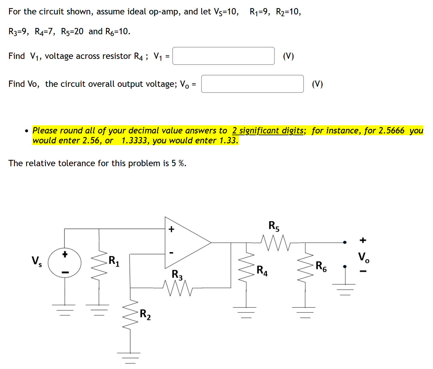 Solved For The Circuit Shown, Assume Ideal Op-amp, And Let | Chegg.com